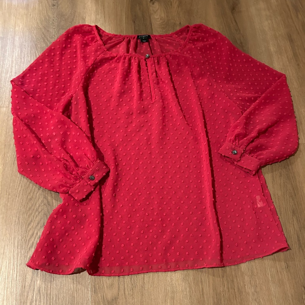 J Crew size small fuchsia blouse